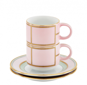 Ginori Diva Rosa Coffee Set For Two